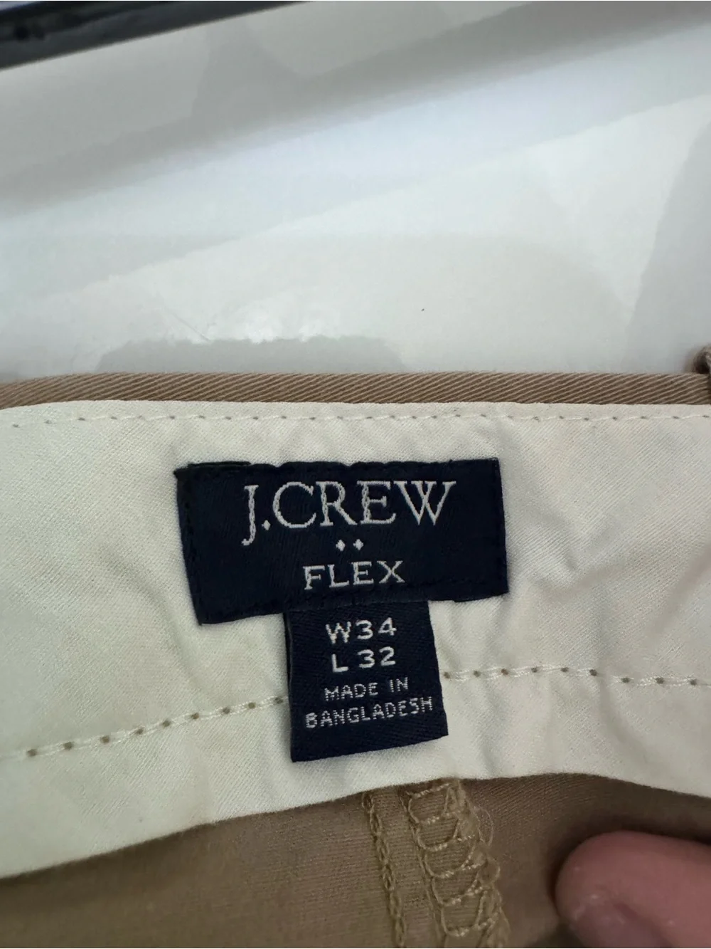 J. Crew New Men's Classic Khaki Chino Dress Pants Trousers 34 x 32 Skinny New